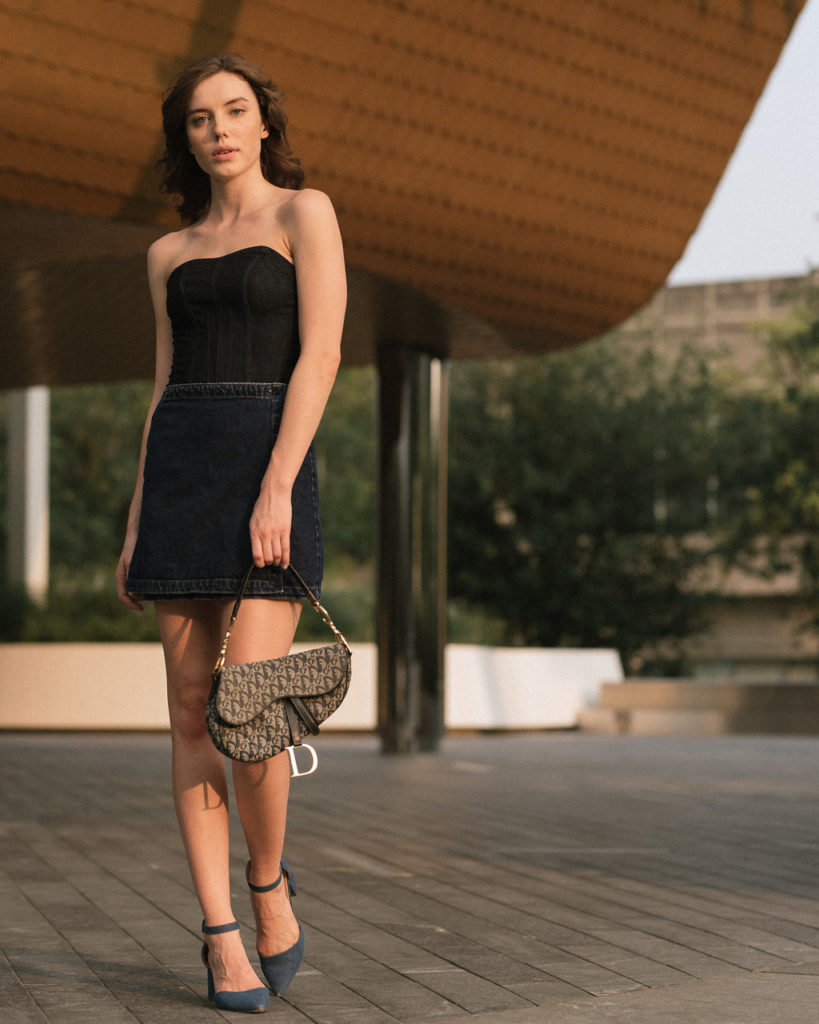 This head-to-toe denim look is all vintage, except for the shoes. 
