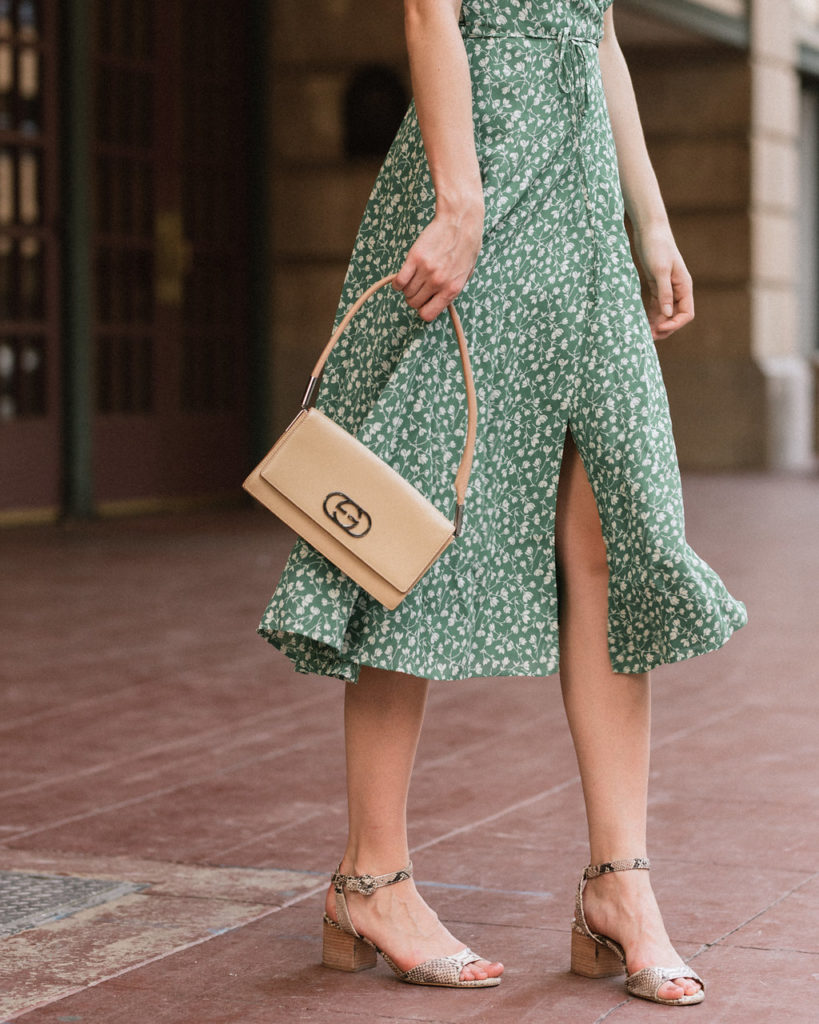 These Steve Madden sandals and vintage Gucci purse go with pretty much everything.