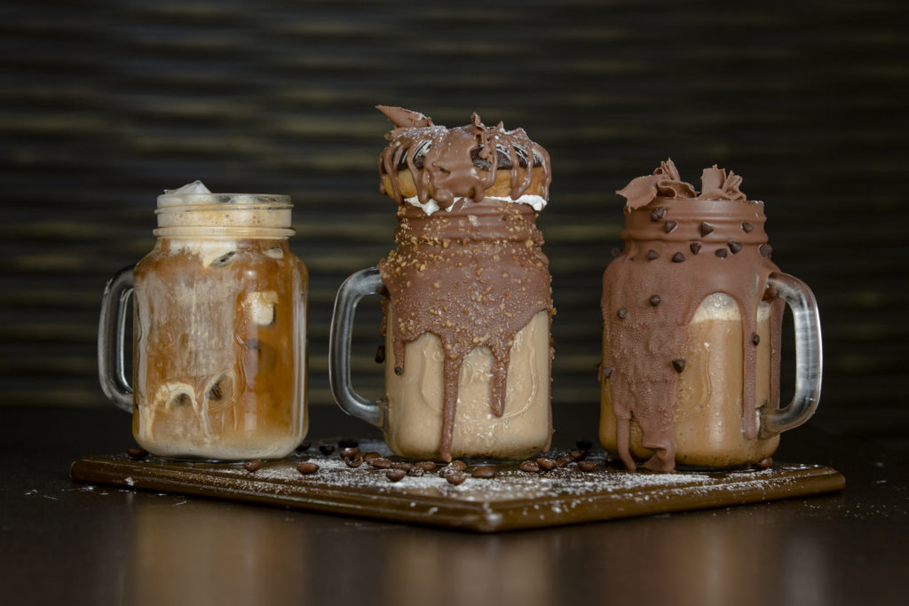 Sablon Chocolate Lounge is like a bar for chocolate treats including these three Grand Chocshakes. 
