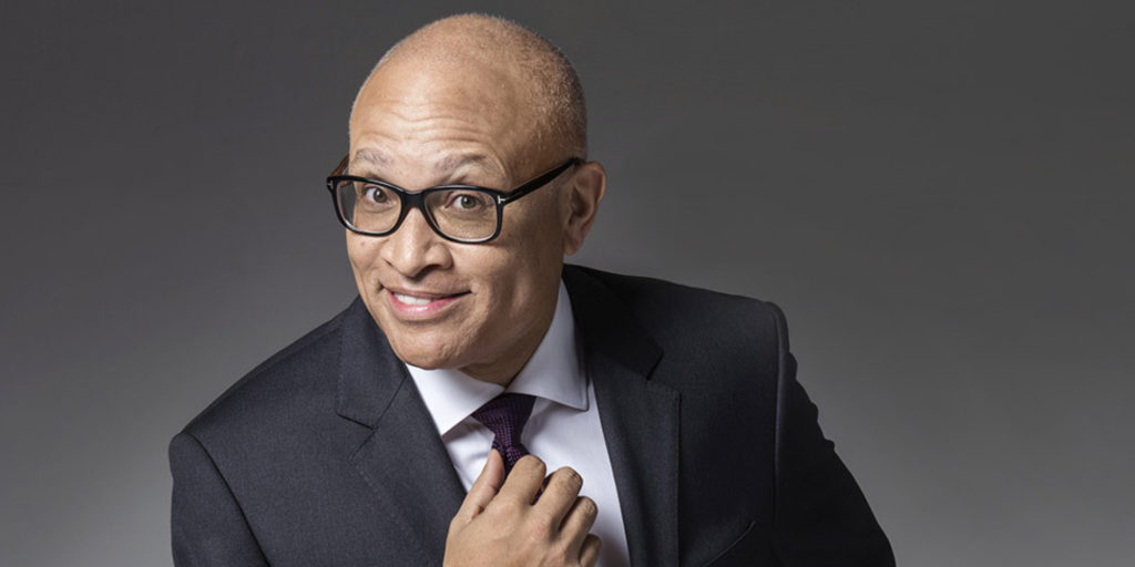 Comedian and Emmy Award-winning TV producer Larry Wilmore took to the podium at The Progressive Forum February 25, 2009 at the Wortham. (Photo The Huffington Post)