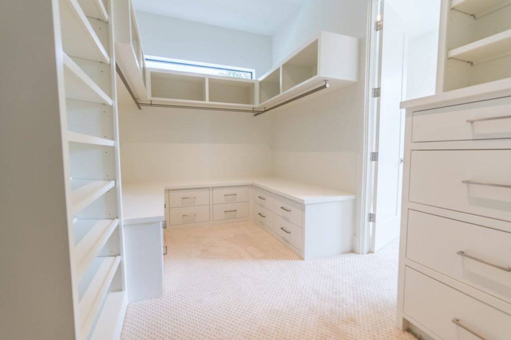 This closet has storage to the max.