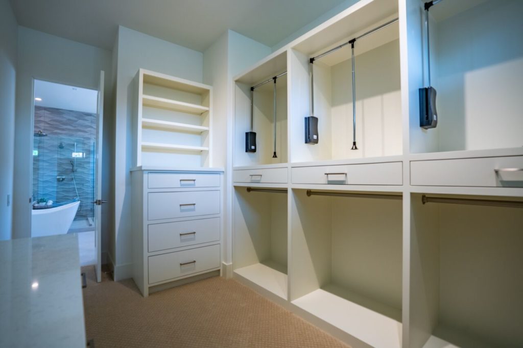 "His" closet isn't too shabby either.