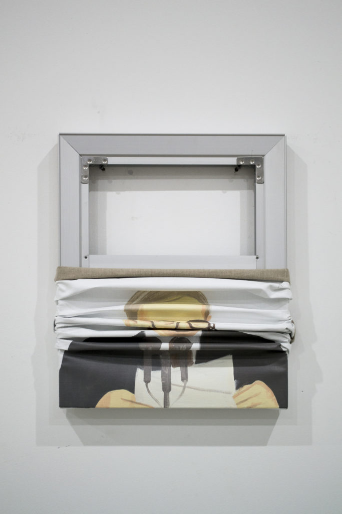 "Hafez," Jwan Yosef, 2018, oil on linen and aluminum