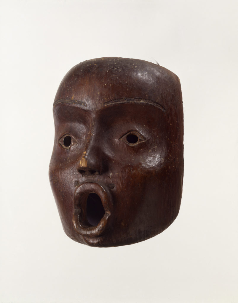 Nuu-chah-nulth peoples' "Mask (Dzunukwa)," 1778 (The Menil Collection, Houston. Photo Hickey-Robertson)