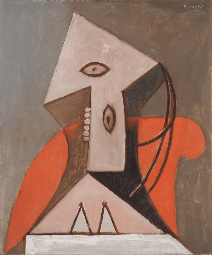 Pablo Picasso's "Woman in a Red Armchair (Femme au fauteul rouge)", 1929 (The Menil Collection, Houston. © Estate of Pablo Picasso/Artists Rights Society (ARS), New York. Photo Paul Hester)