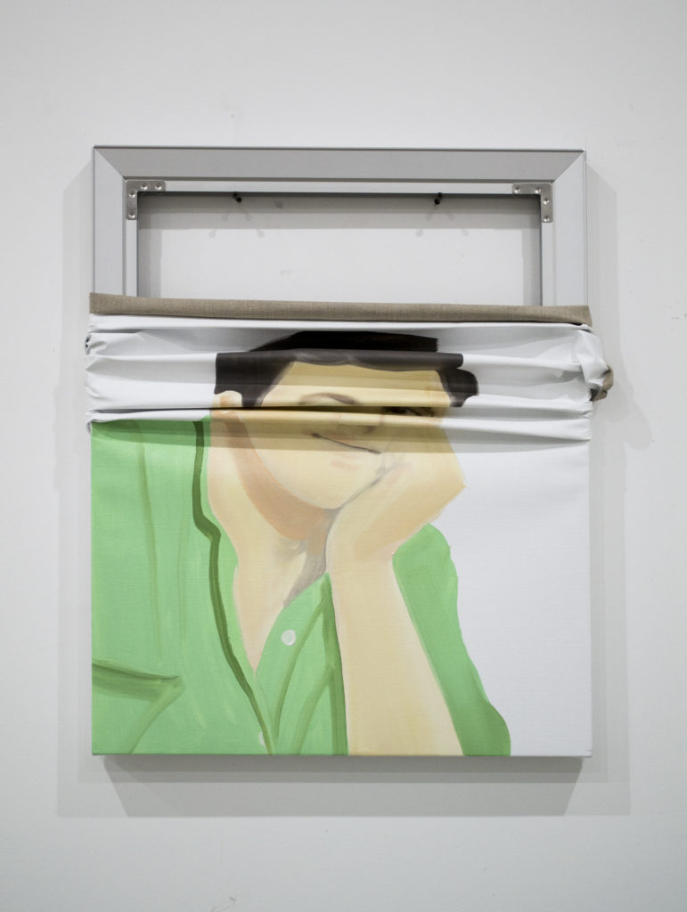 "Rock," Jwan Yosef, 2018, oil on linen and aluminum