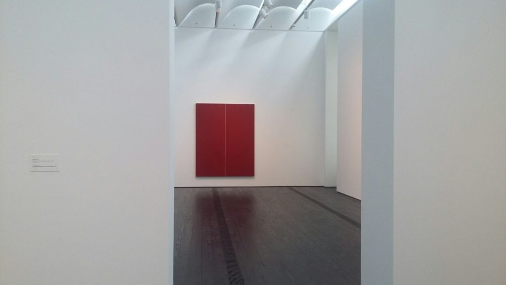 Barnett Newman holds the wall.
