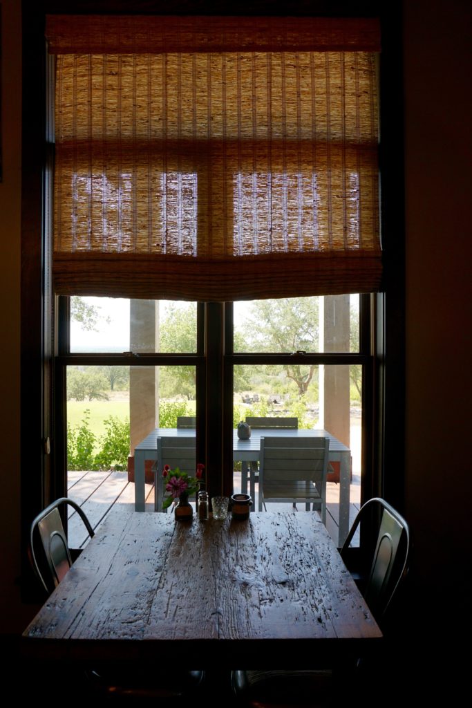 The inn has a communal dining room. 