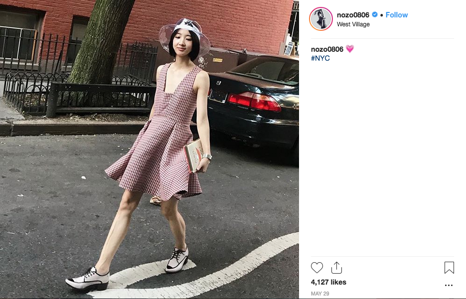 The globe-traveling ballerina in New York City. (Photo @nozo0806)