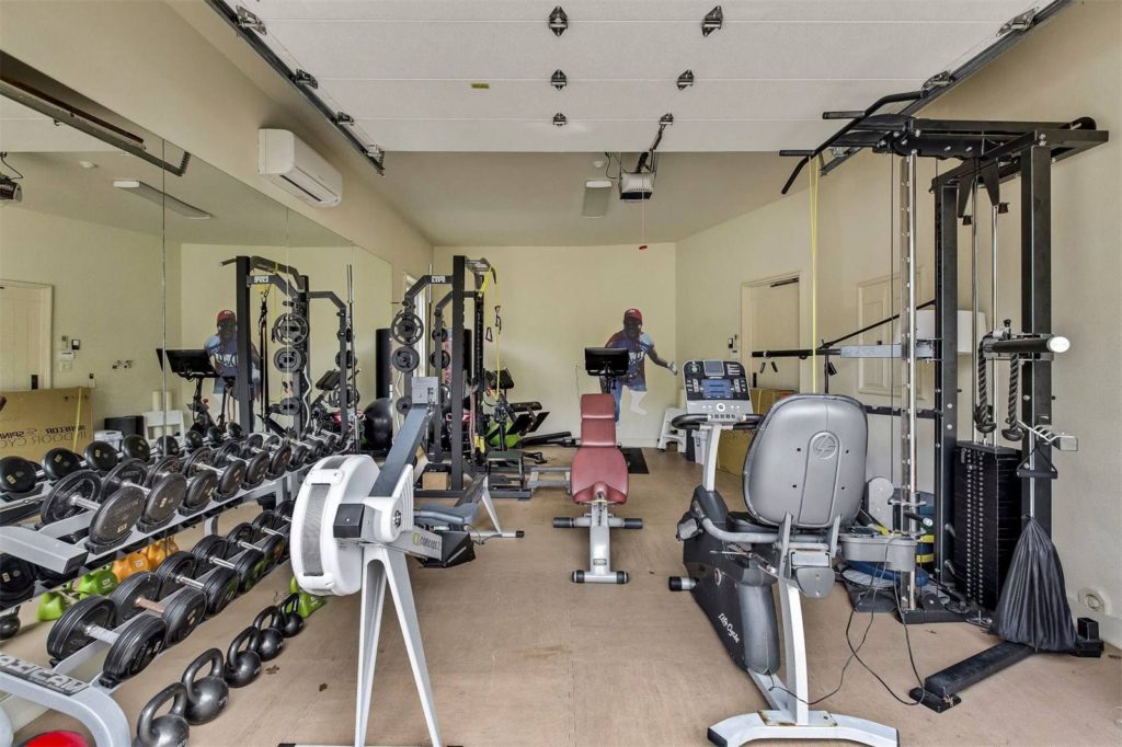 A full home gym is exactly what you'd expect from a pro athlete. 
