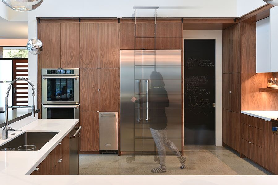 The sleek interior of 2212 Colquitt complements the exterior's sculpture courtyard and balcony. 