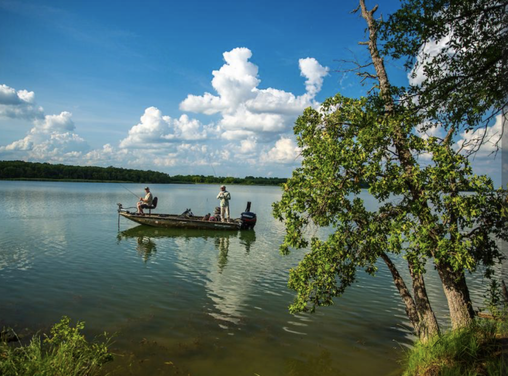 You can find fish from largemouth bass to crappie, drum and catfish. 