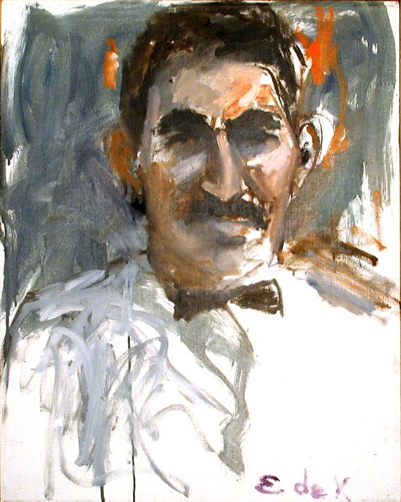 Elaine de Kooning's portrait of Harold Rosenberg underscores the depth of their friendship. Fitting that they both rest at Green River. Willem de Kooning opted for another burial arrangement, preferring to not be with a gaggle of other painters in the after life. (marchmadnessatthebroad.com) 