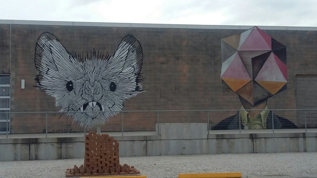"Peak Shift" at SITE Gallery at The Silos is amidst the Sawyer Yards complex; and adjoins Art Alley, a showcase for street art. 