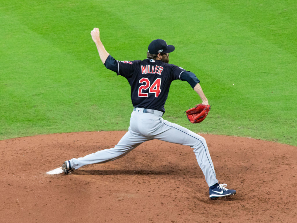Andrew Miller has not been the postseason weapon the Cleveland Indians expected. (Photo by F. Carter Smith.)