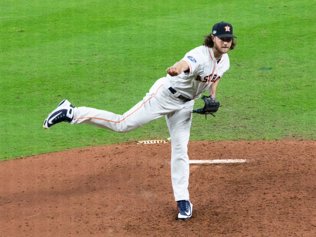 Gerrit Cole has turned into the playoff ace that Astros general manager Jeff Luhnow envisioned. (Photo by F. Carter Smith.)
