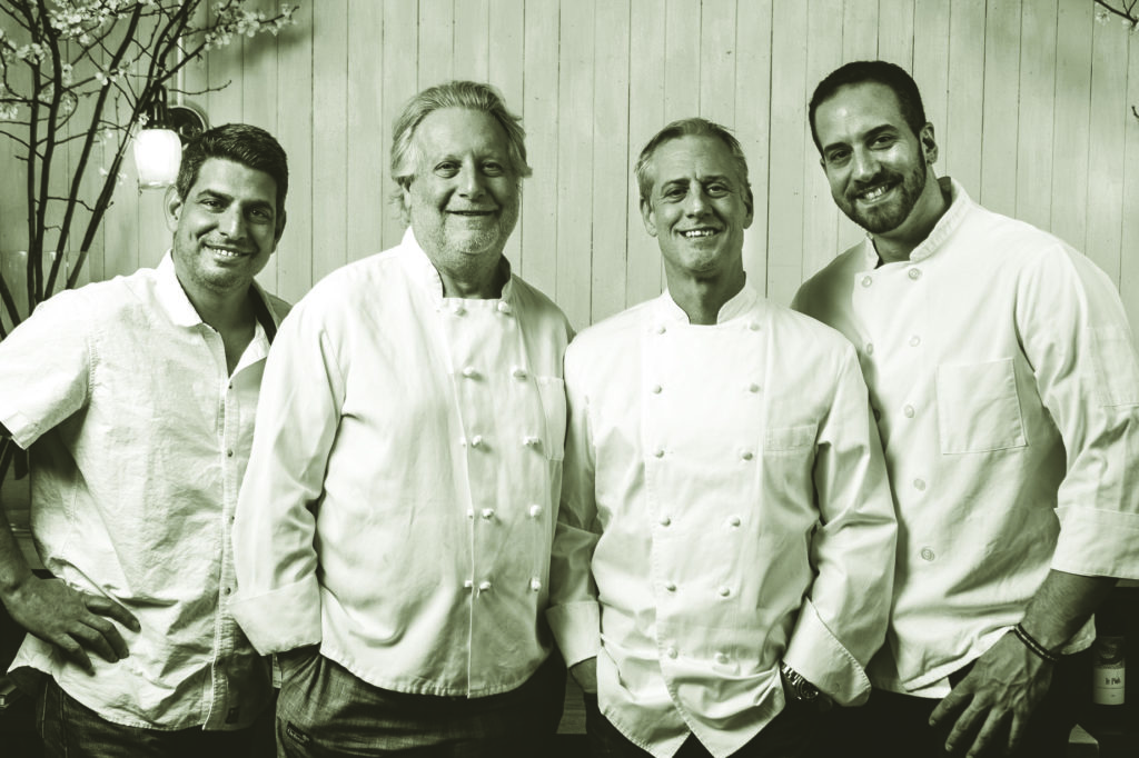 Four J is bring the beans to The Roastery at the Bellaire H-E-B. Left to right, Joey Campanaro, Jonathan Waxman, Jimmy Bradley and Jason Giagrande. 