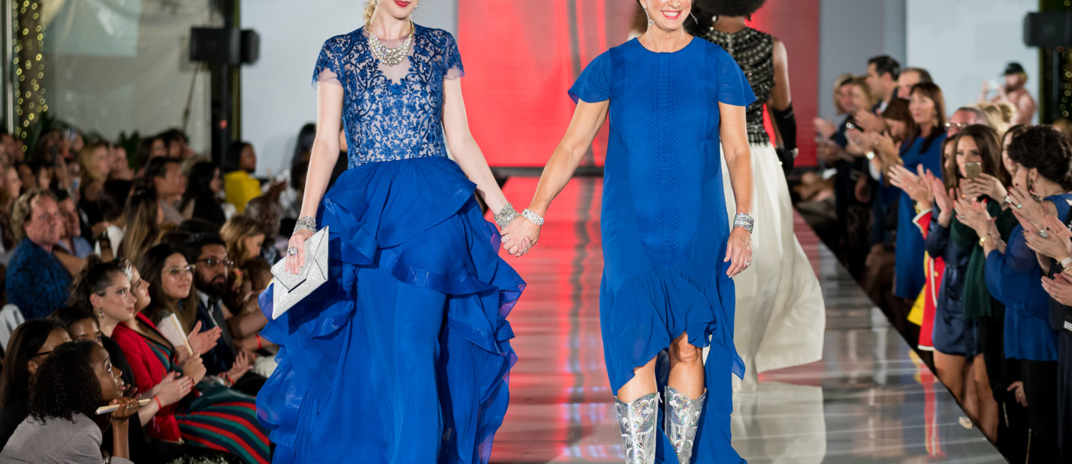 Fashion X Style Setter Alicia Smith, right, and a model in one of Smith's gowns.