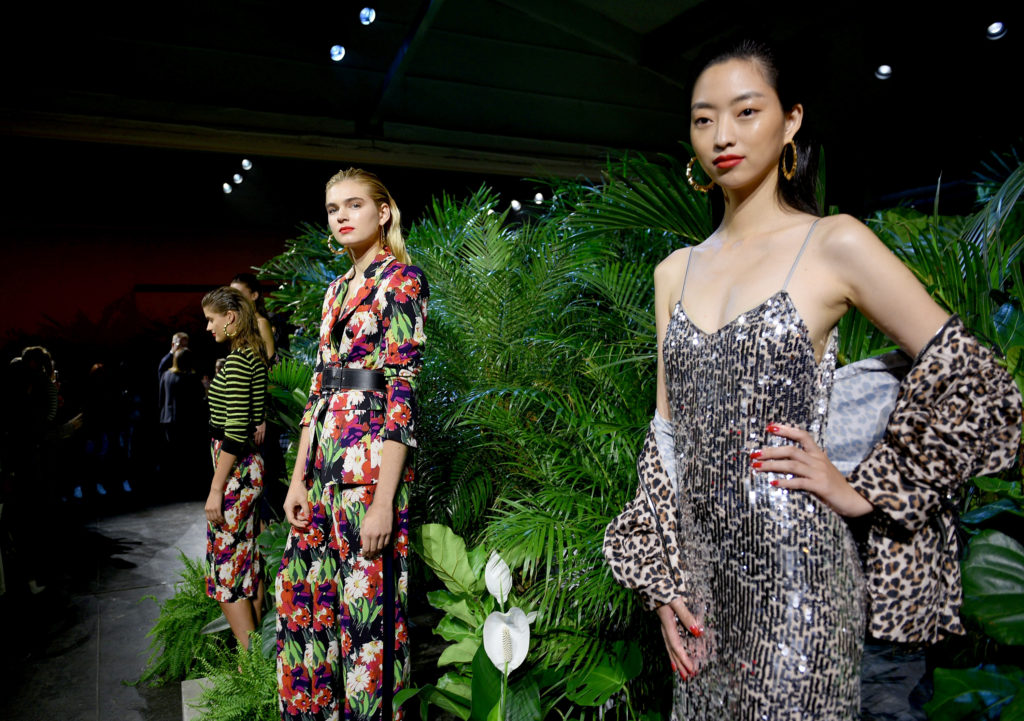 NEW YORK, NY - SEPTEMBER 10:  Models pose for the Veronica Beard Presentation during New York Fashion Week: The Shows at Industria Studios on September 10, 2018 in New York City.  (Photo by Andrew Toth/Getty Images for Veronica Beard)
