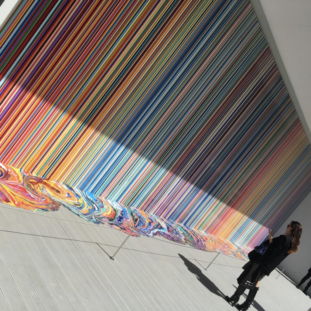 Ian Davenport’s masterpiece painting, Giardini Colourfall.