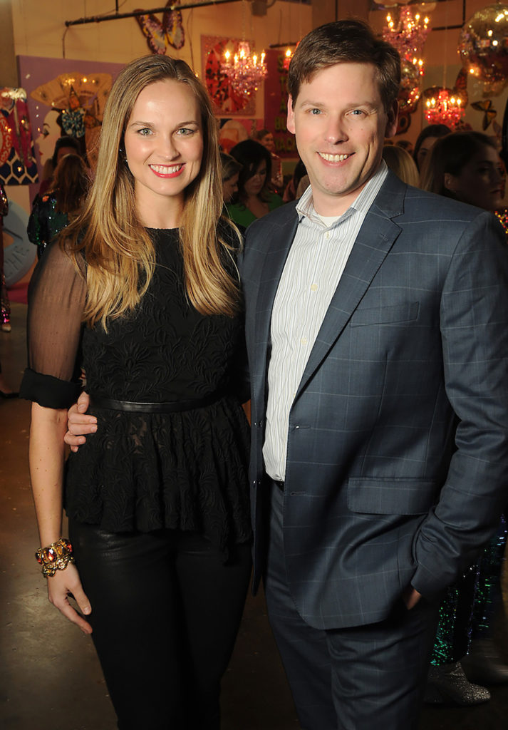 Minnette and Clay Jackson at an art sale and party with Ashley Longshore at The Post Oak Hotel Thursday Oct. 04,2018.(Dave Rossman photo)