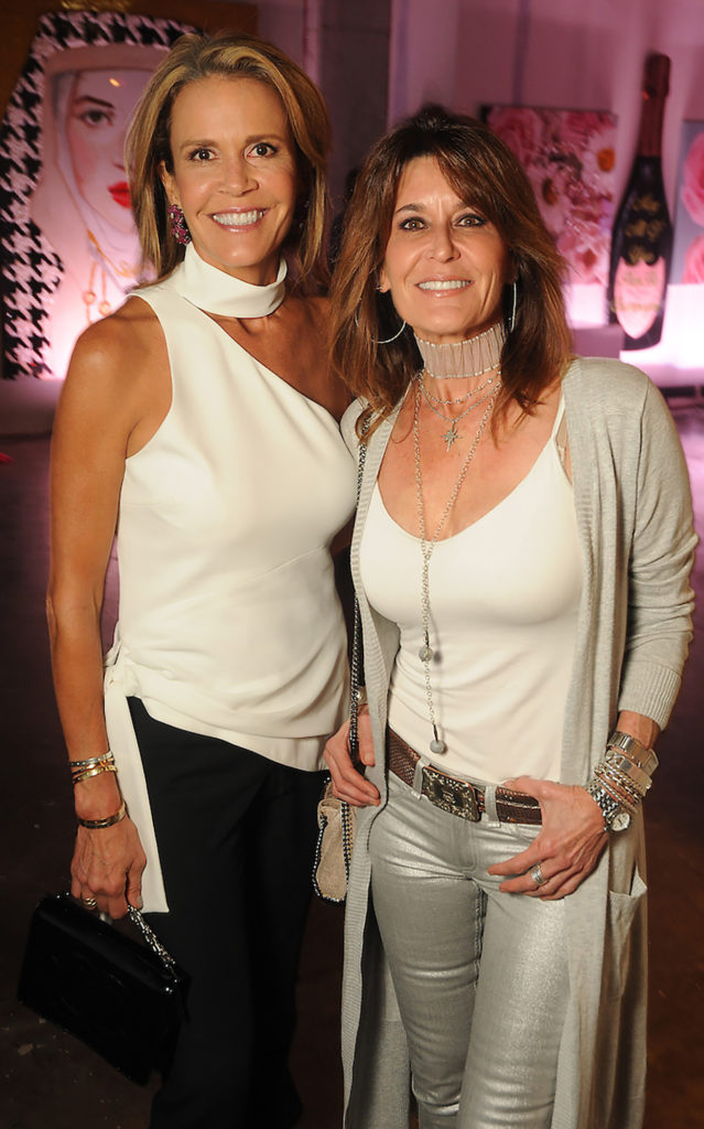 Mary Smith and Annie Amante at an art sale and party with Ashley Longshore at The Post Oak Hotel Thursday Oct. 04,2018.(Dave Rossman photo)