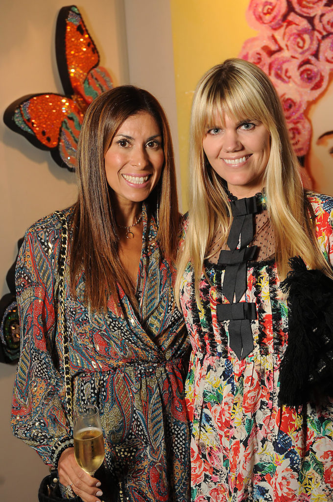 Selina Stanford and Sarah Weekley at an art sale and party with Ashley Longshore at The Post Oak Hotel Thursday Oct. 04,2018.(Dave Rossman photo)