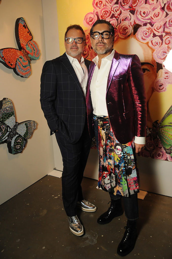 Todd Fiscus and Ceron at an art sale and party with Ashley Longshore at The Post Oak Hotel Thursday Oct. 04,2018.(Dave Rossman photo)