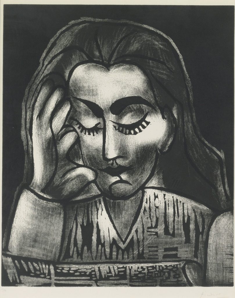 Pablo Picasso's "Jacqueline Reading," 1964, at Arnoult Fine Art Consulting at the Texas Contemporary Art Fair.