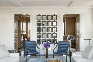 The Living Room at the home of Meg and Bennett Goodman in New York City. Architecture by Ferguson and Shamamian. Interior Design by Victoria Hagan. Photo by Lisa Romerein