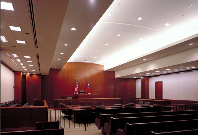 Where it all started: Harris County Criminal Justice Center in 1999. OFI installed furniture for the $5-million project, which put the company on the map.