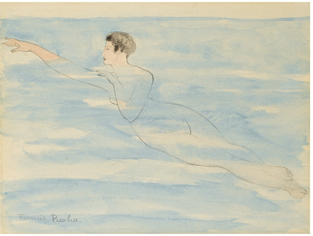 Francis Picabia watercolor from Martha Hyder's collection