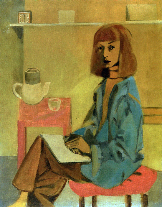 Elaine de Kooning in a self-portrait from the mid-century. The artist, whose career was over-shadowed by her spouse — Ab Ex painter Willem de Kooning — is now having a revival. 