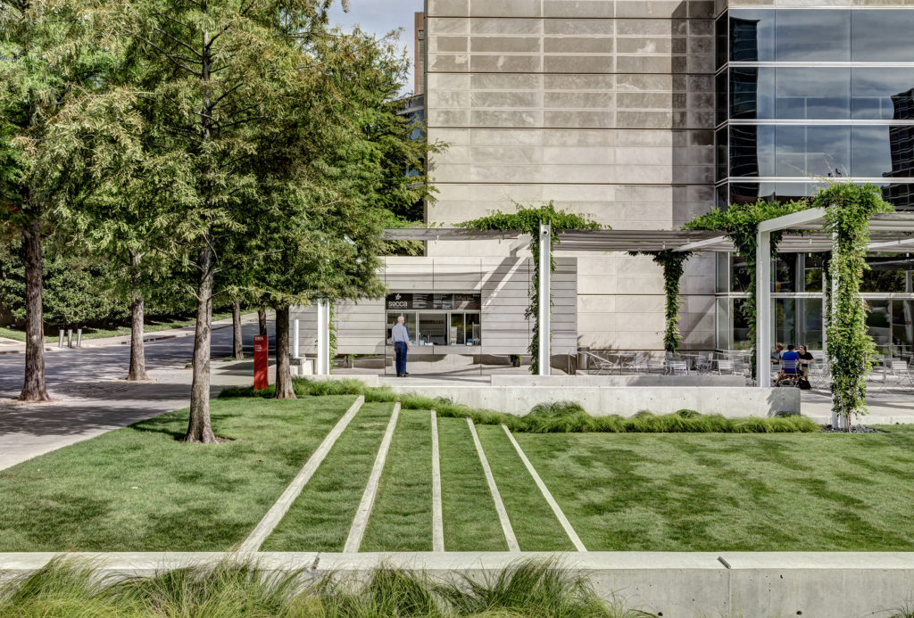 Winning Entry: Commercial Landscape Design, Eagle Family Plaza at the Dallas Museum of Art, Hocker Design Group