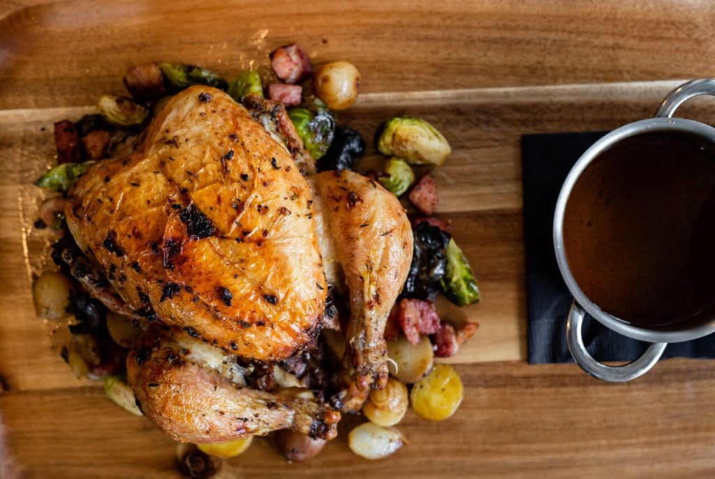 Chef Perrier emphasizes fresh ingredients and the healthier side of French-American cuisine. 