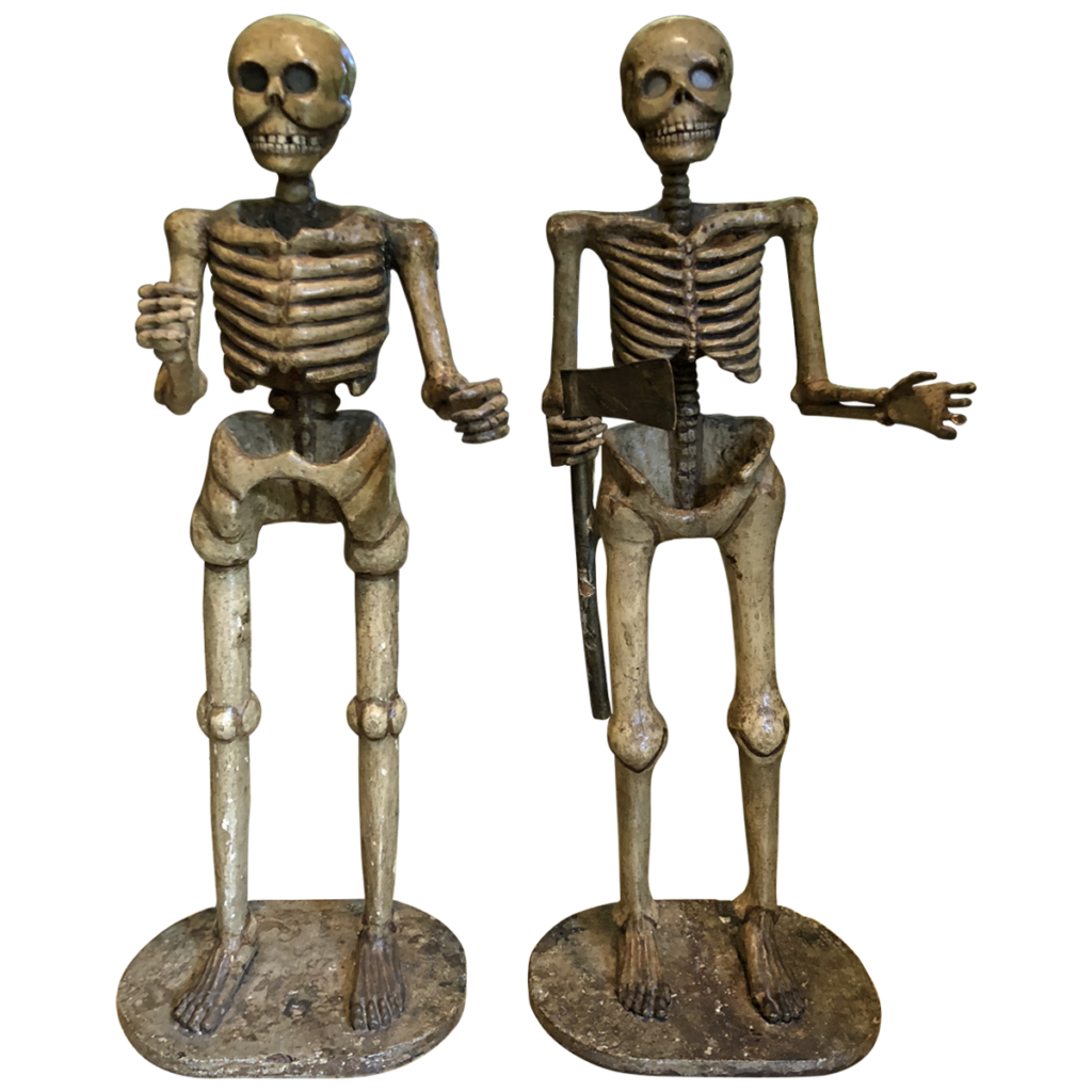 Folk Art skeletons from Martha Hyder's collection