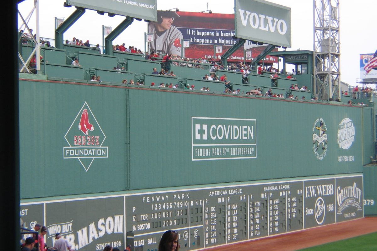 monster fenway park green