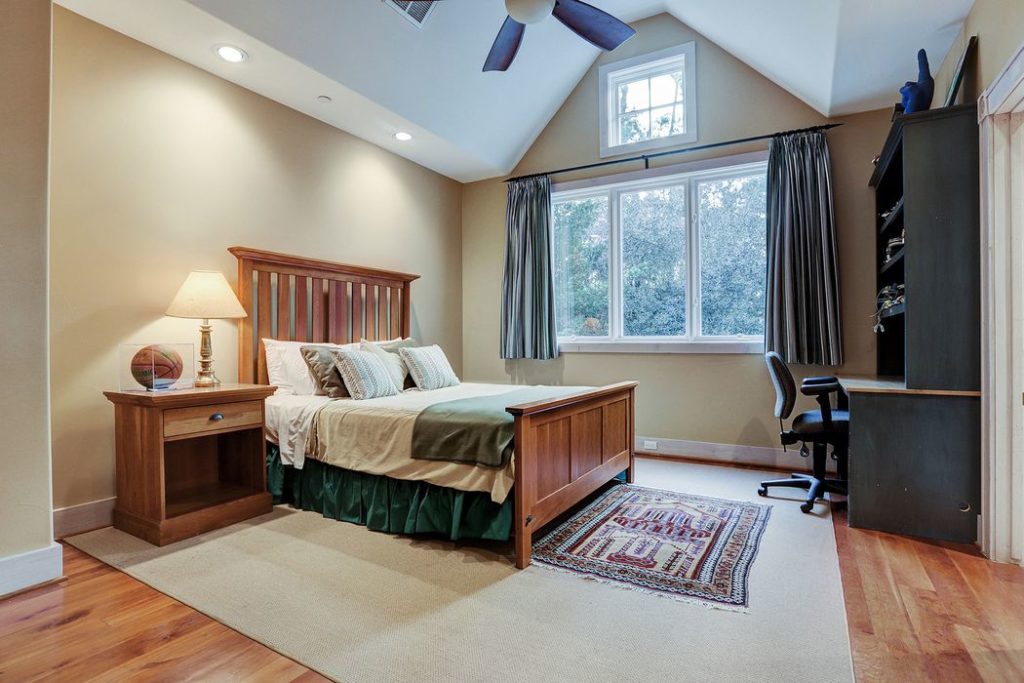 Three bedrooms are up on the second floor. 