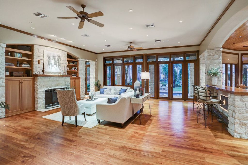 The home is on almost three quarters of an acre. 