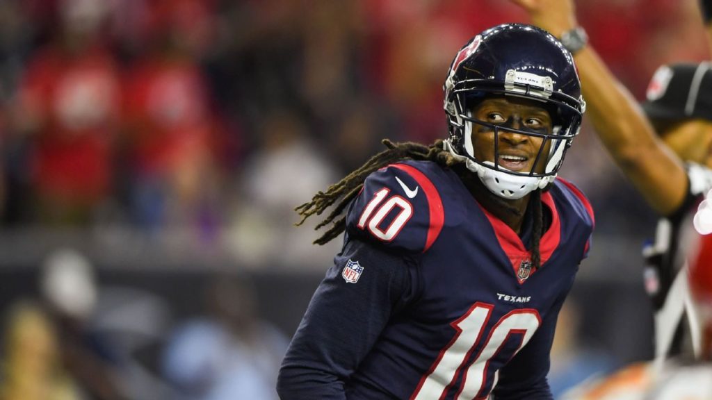 Dallas Cowboys owner Jerry Jones lusts after a receiver like the Texans' DeAndre Hopkins. 