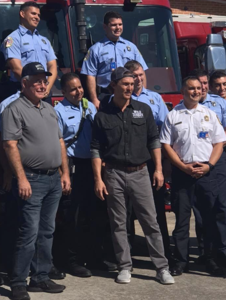 The surprise visit was part of the Wild Turkey Gives Back campaign for 2018. (Photo by @HoustonFire)