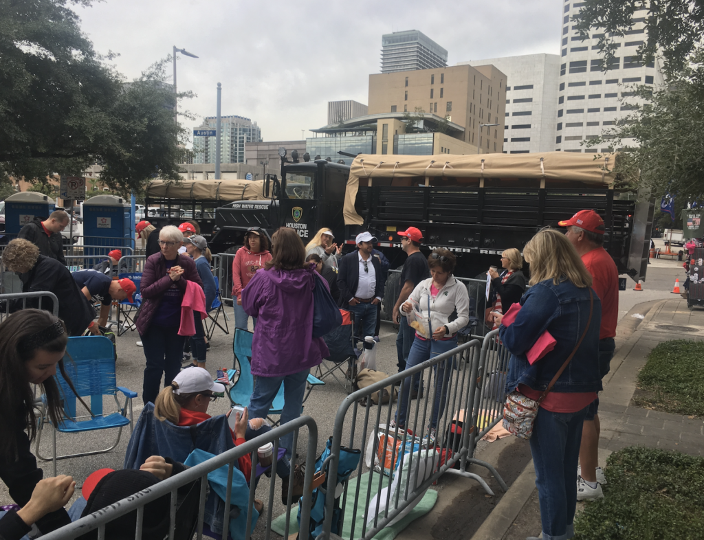 The Toyota Center can seat up to 18,000 Trump fans. 
