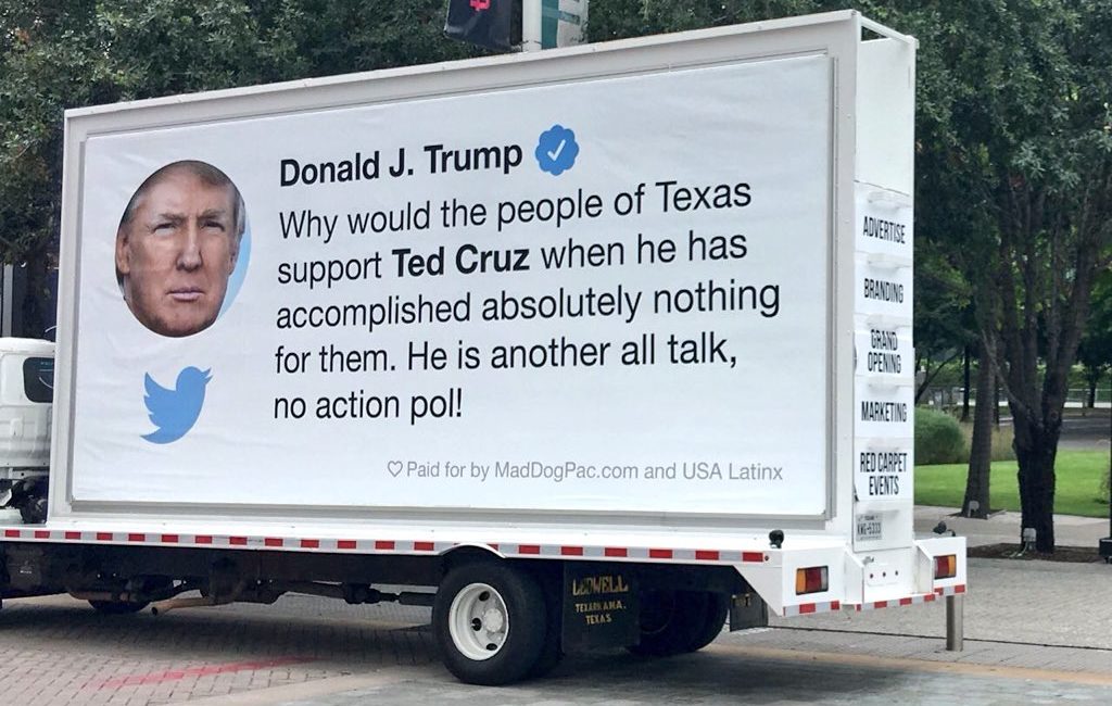 trump tweet truck