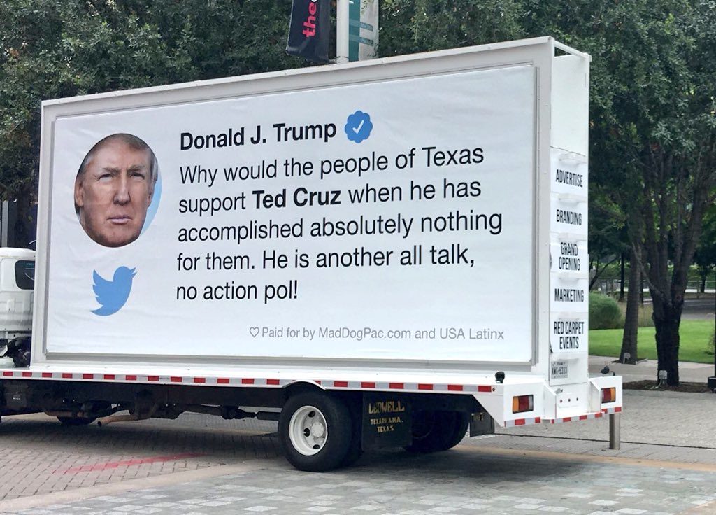 trump tweet truck