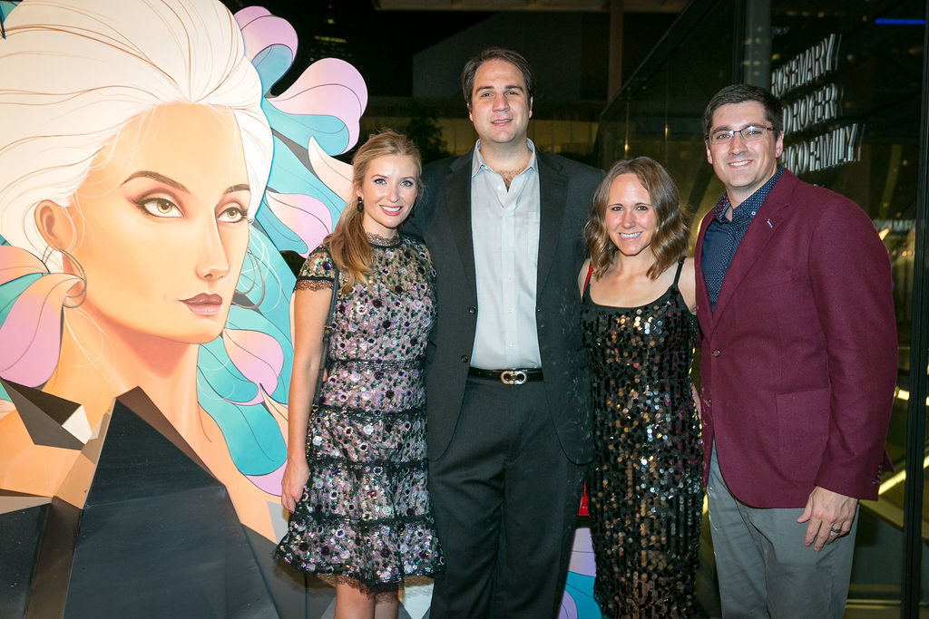 Jada & Conner Mowles, Dresden & John Huston at Party on the Green