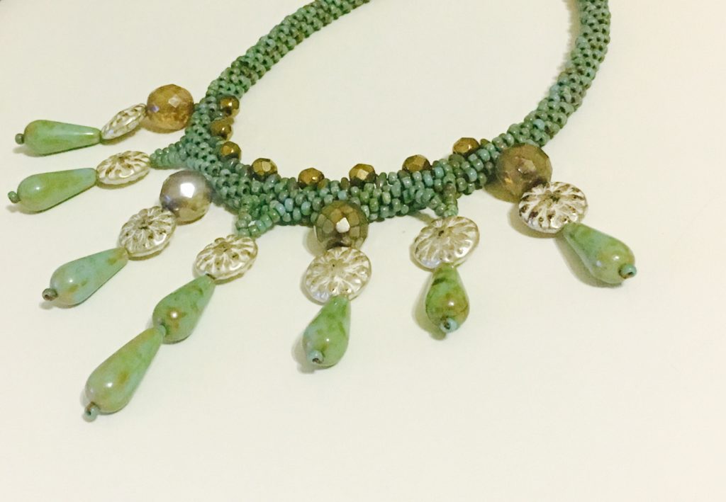 Sonia Davis's “Beaded Kumihimo 4,” 2018 (Sabine Street, Studio 105)