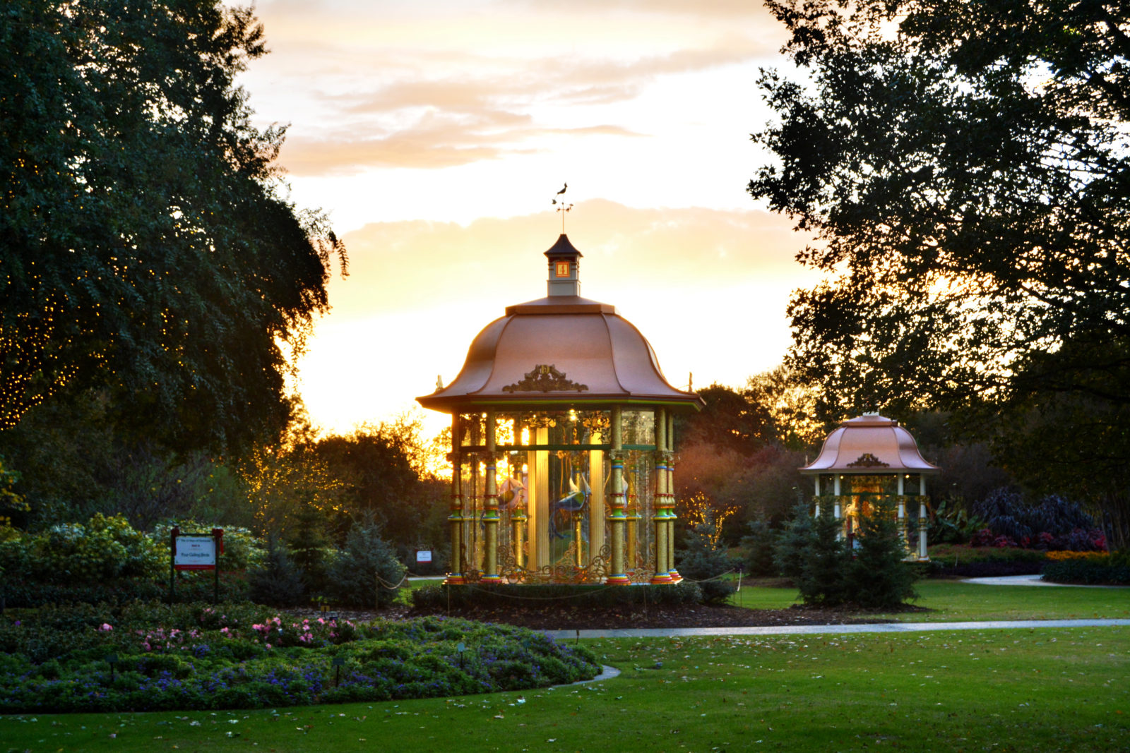 Christmas Comes to Life at Dallas Arboretum Decked Out Gazebos and