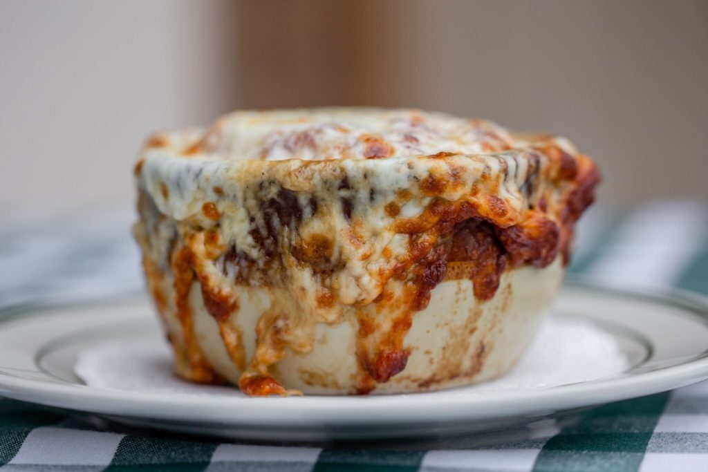 The French onion soup is second to none. 