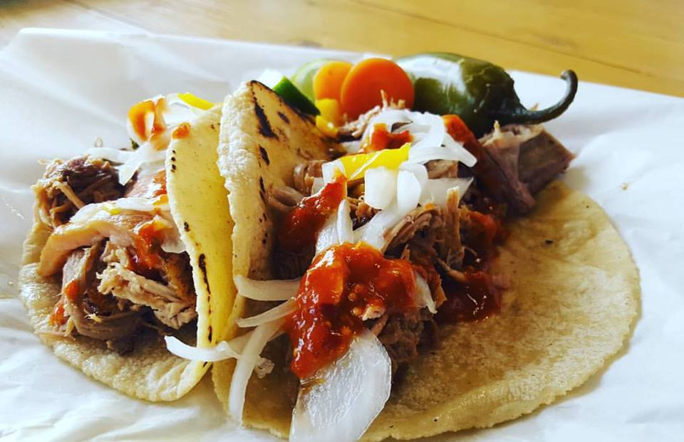 The tortillas at Carnitas Lonja are chewy with a distinct corn flavor. 