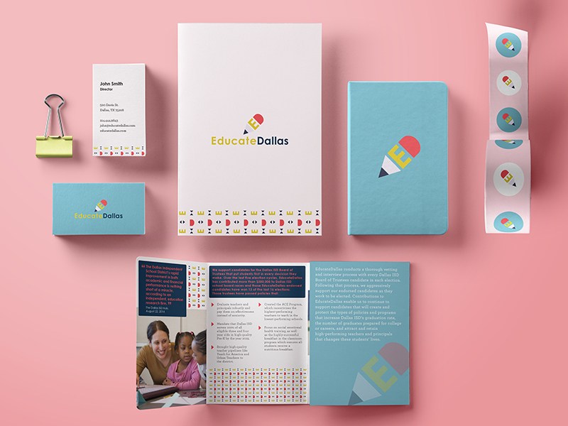 BR_DGE Studios created some of the best branding campaigns in 2018, such the design behind Educate Dallas.